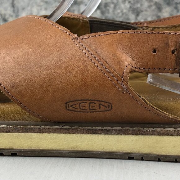 Keen Women's 9 Lana Brown Leather Open Toe Criss Cross Slingback Sandals FAIR - Picture 6 of 14